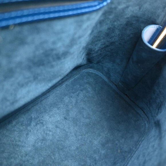 LOUIS VUITTON LV Logo Alma Hand Bag Epi Leather Blue GHW France M52145 90RF491 - Picture 6 of 15